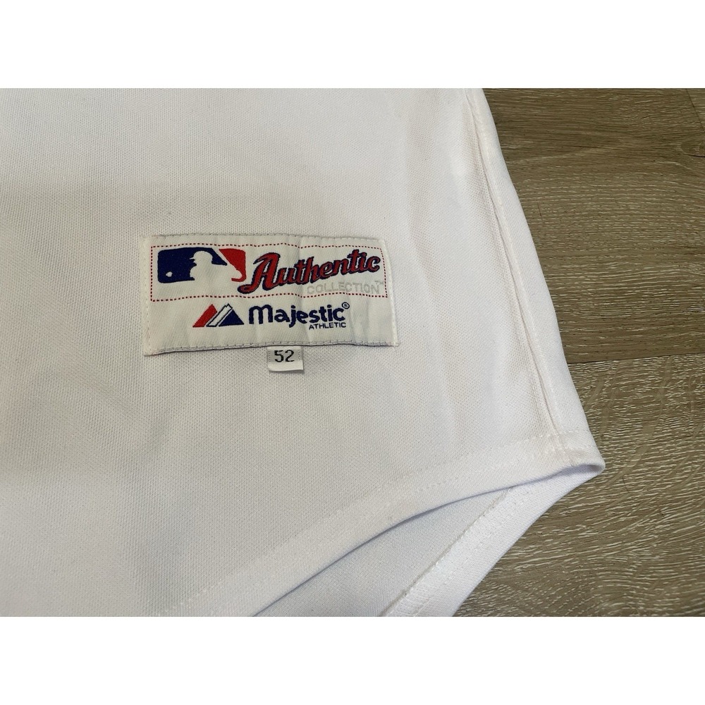 Majestic Authentic MLB 2008 New York Mets FLORES #30 Jersey Sz 52 White - Picture 3 of 11